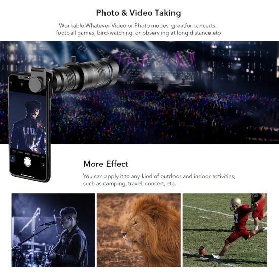 Professional HD Optic Phone Camera Lens 28X Telephoto Zoom Lens Powerful Monocular For Huawei Xiaomi IPhone